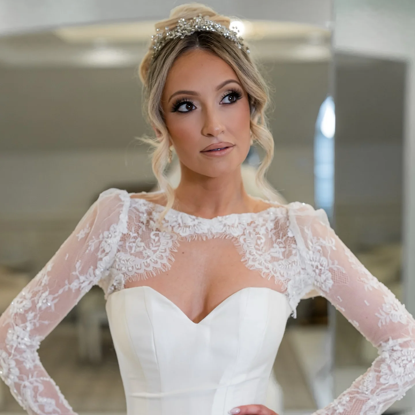 Glamorous wedding day makeup by professional artist Daniella G in NJ